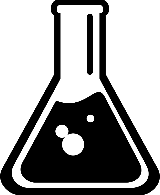 Beaker clipart black and white