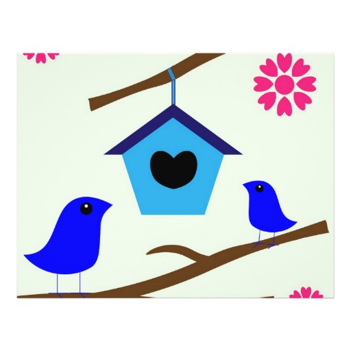 Birdhouse tree and birds clip art trees clipart