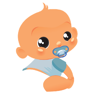 Cute baby boy clipart