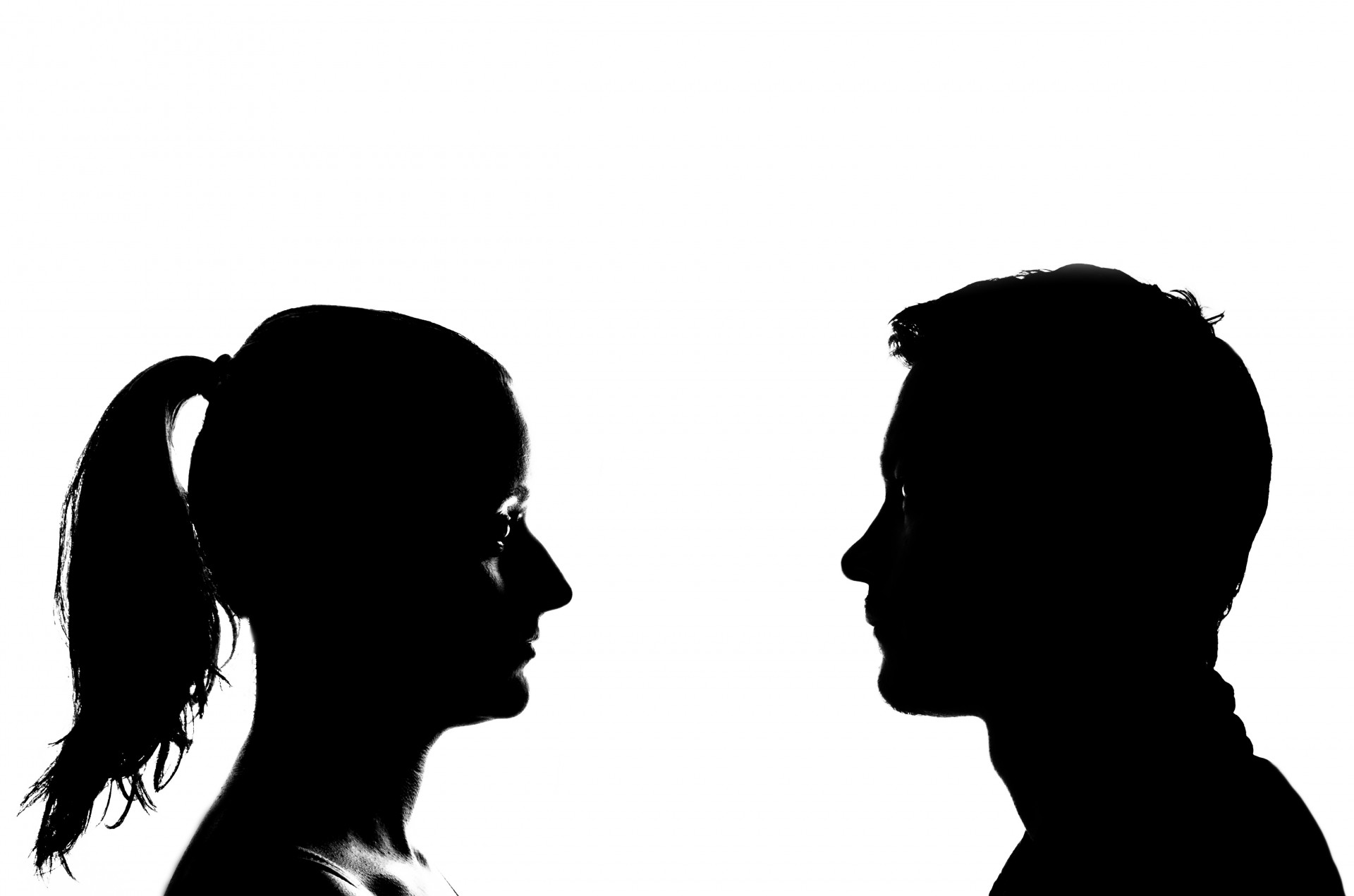 Silhouette Woman And Man Free Stock Photo - Public Domain Pictures