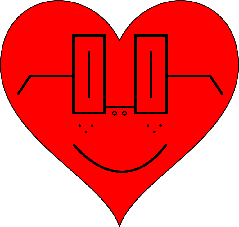 Clipart - Heart Smiley Face