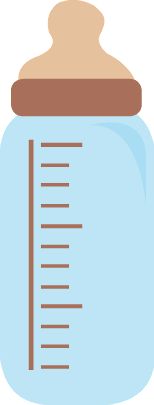 Cute baby bottle clipart