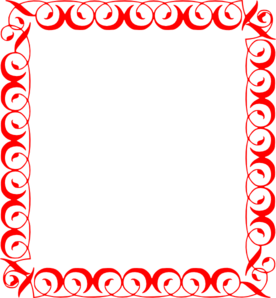 Red Fancy Borders Clipart