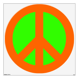 Green Peace Sign Wall Decals &amp; Wall Stickers | Zazzle