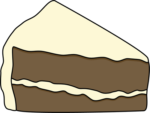 Chocolate cake slice clipart