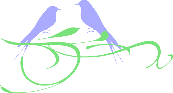 Clip Art Purple Love Birds Clipart