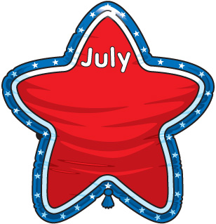 July birthday clipart