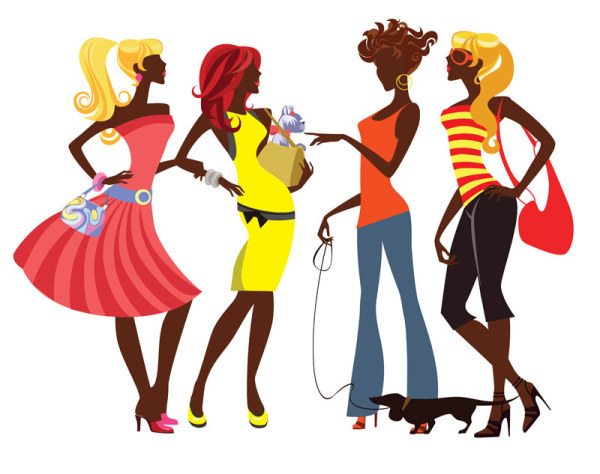 Stylish cartoon characters 08 vector - Vector People free download