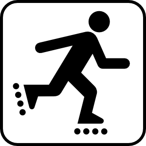 Land Recreation Skates clip art - vector clip art online, royalty ...