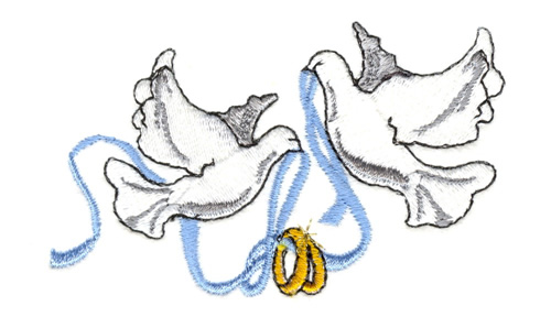 Stitchitize Embroidery Design: Wedding Doves 2.41 inches H x 3.33 ...