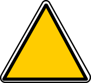 Yellow Triangle Sign Clip Art - vector clip art ...