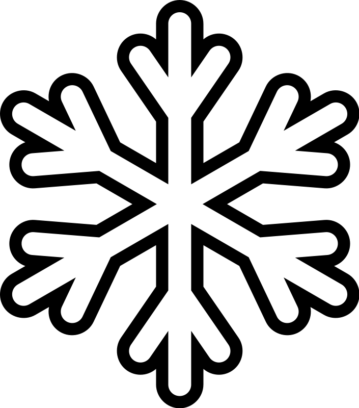 Snowflake - Monochrome Free Vector
