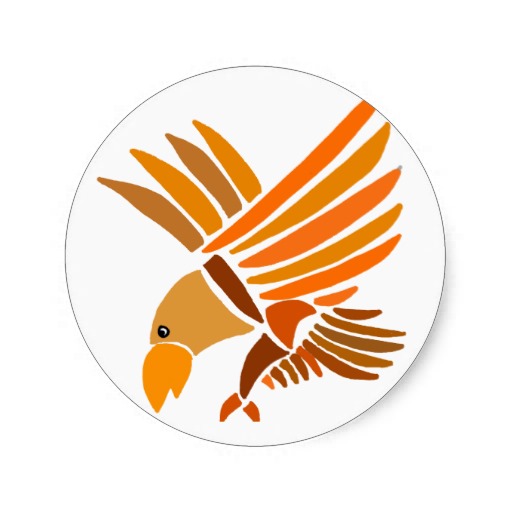 VW- Soaring Eagle Art Design Sticker from Zazzle.