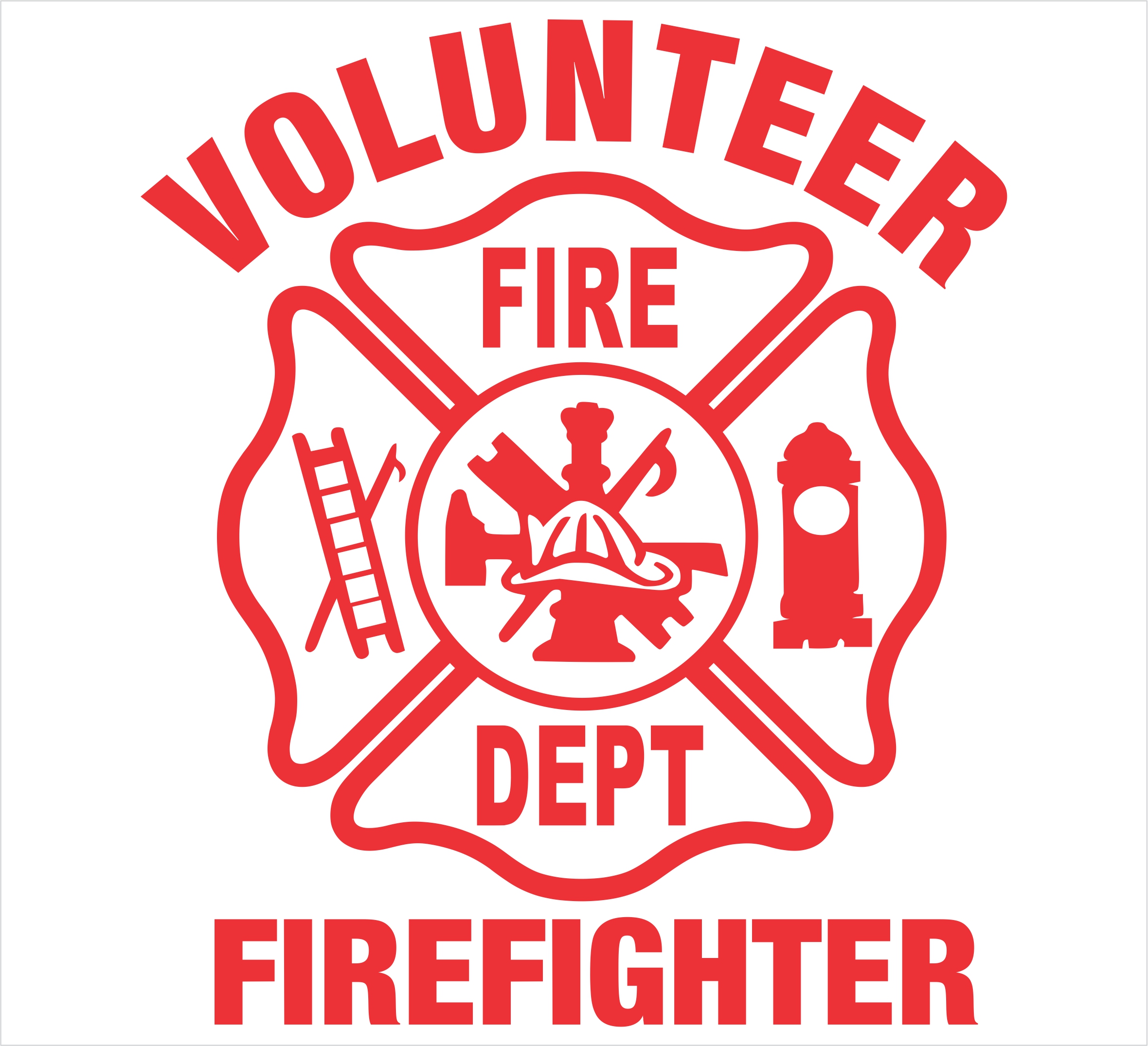 Blank Firefighter Maltese Cross