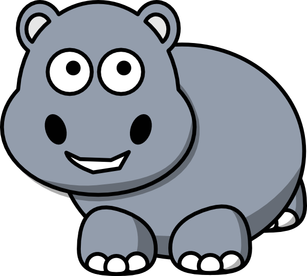 Side Hippo clip art - vector clip art online, royalty free ...