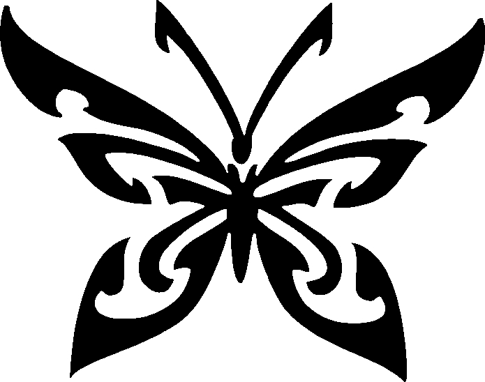 TRIBAL BUTTERFLY STENCIL - TAG Body Art