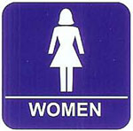 Women's Bathroom Signs (88WN-B): Percell Signs A frames and Signs
