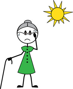 Heat Stroke Clipart Image - Clip art Illustration of a Elderly ...