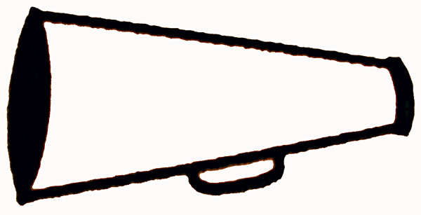 Outlines Embroidery Design: Megaphone Outline from Grand Slam Designs