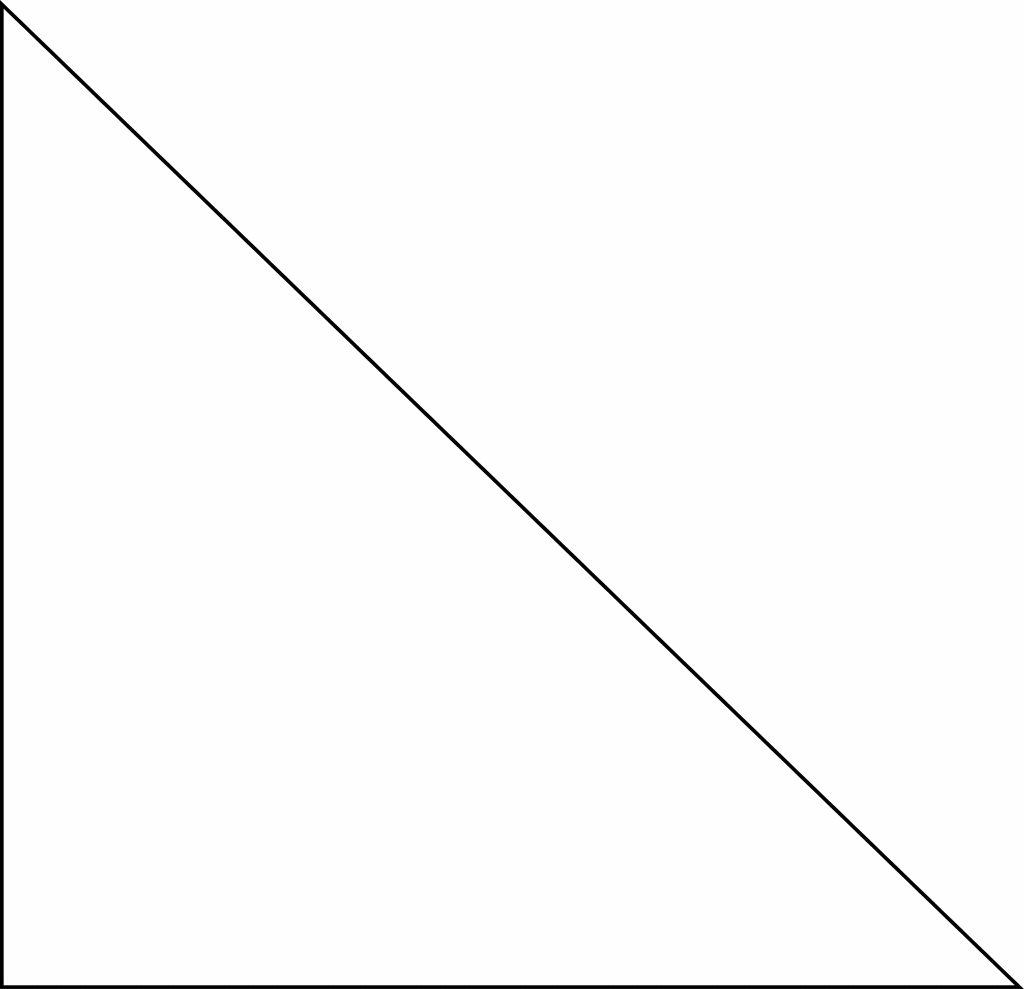 Right Triangle degrees, 46, 44, 90 | ClipArt ETC