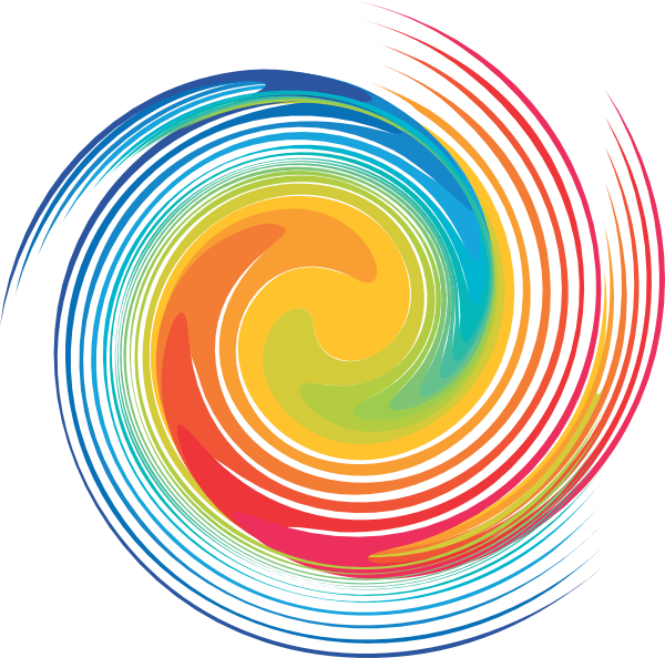 Rainbow Spiral Tie Dye Swirl Background