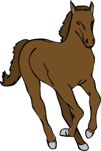 Animated horse running clipart