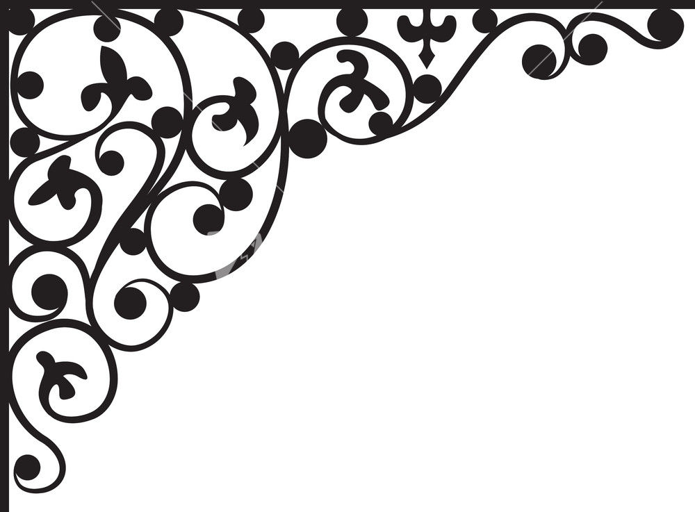Floral Corner Vector Element