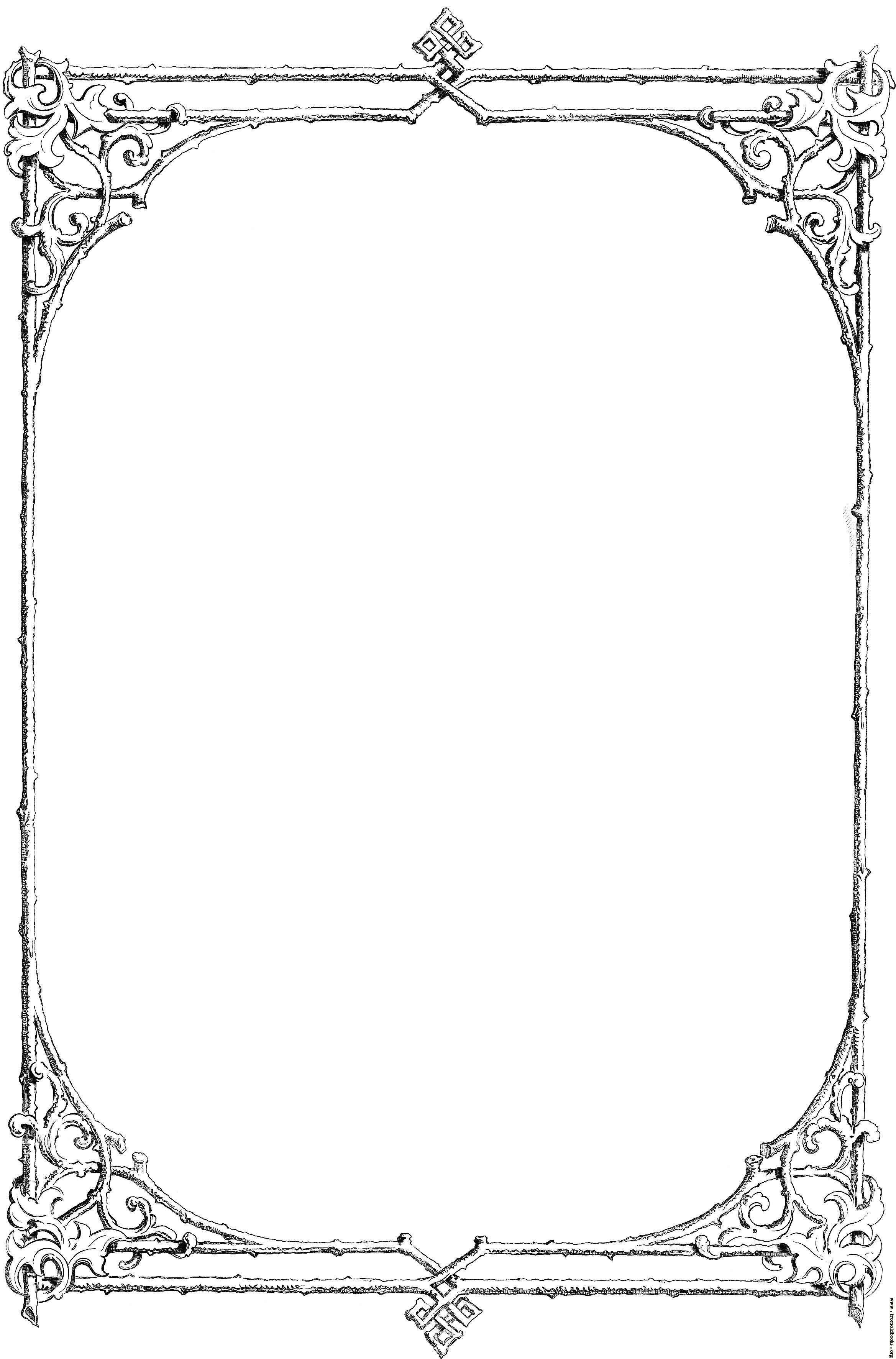 Free clip-art: Victorian border of twigs and leavesdetails