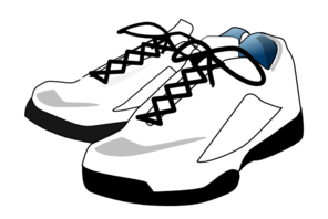 Tennis Shoes Clipart Black And White - Free ...