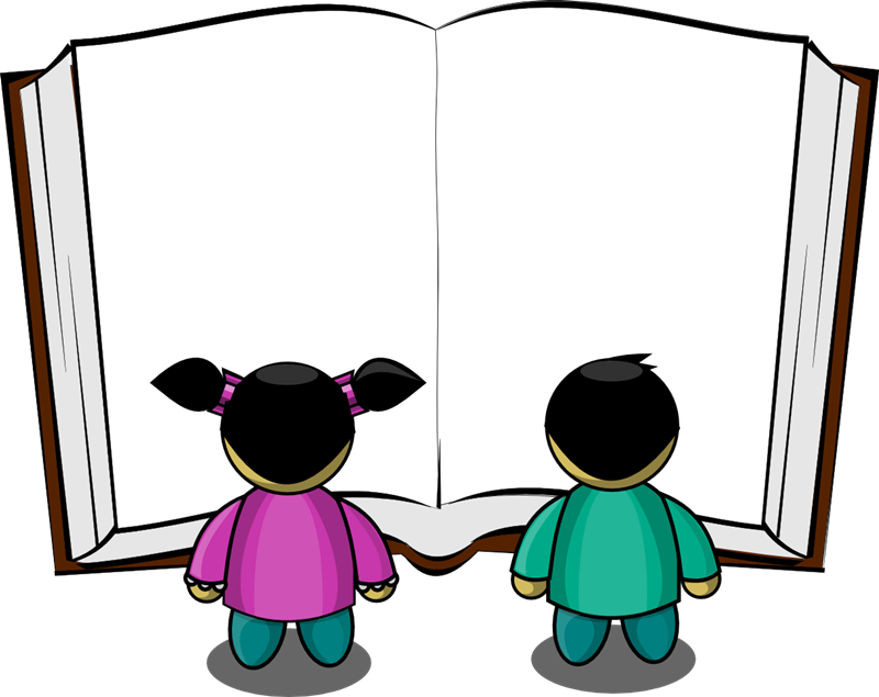 Free Children&#39;s Book Clipart Image - 100, Children Reading Books ...