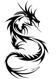 tribal drawing | Tribal Dragon Tattoos, Tribal Wolf and …