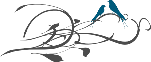 Love birds clipart black