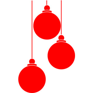 Hanging Christmas Ornaments Clipart – Happy Holidays!