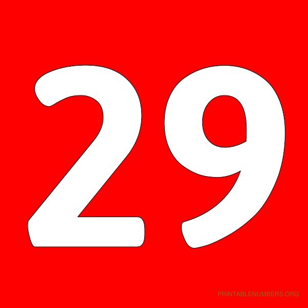number 29