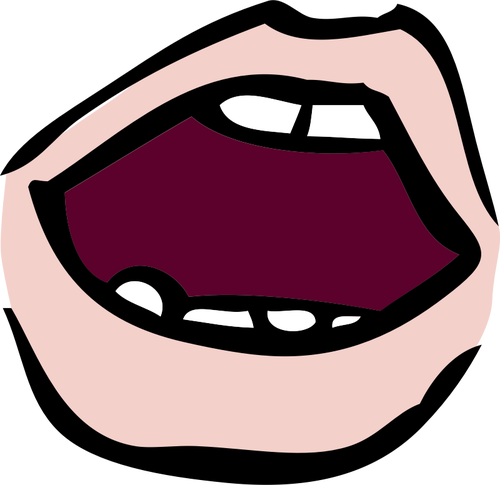 Vector drawing of abstract open mouth | Public domain vectors