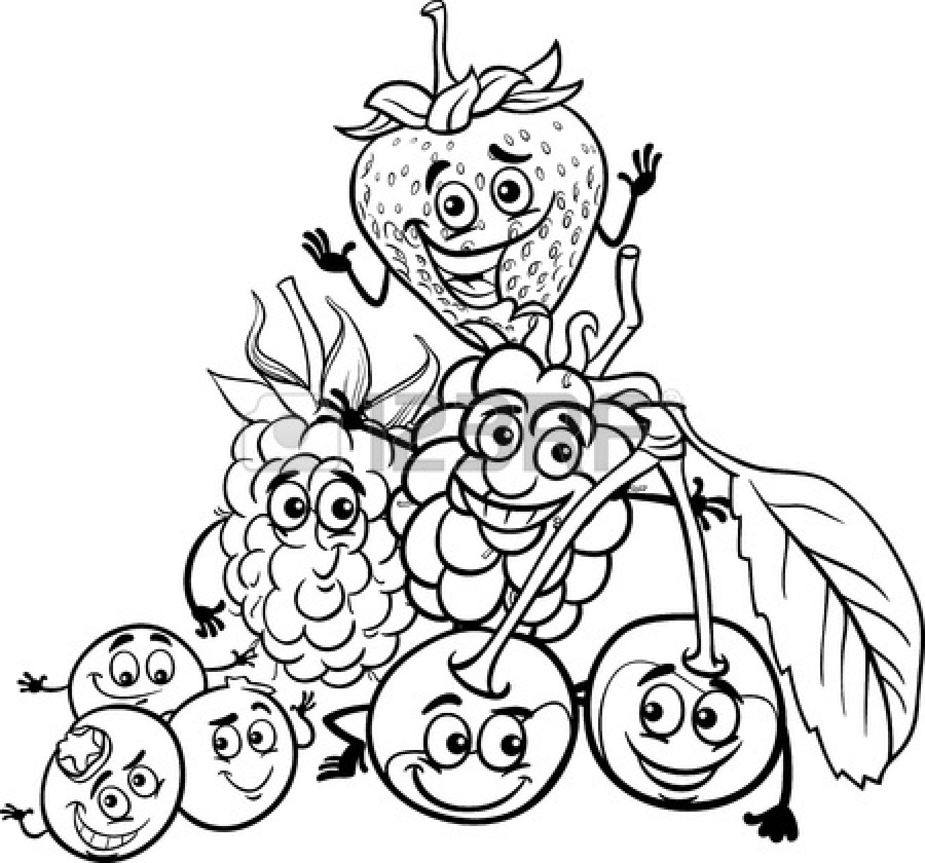 Black And White Fruit Clipart - Free Clipart Images