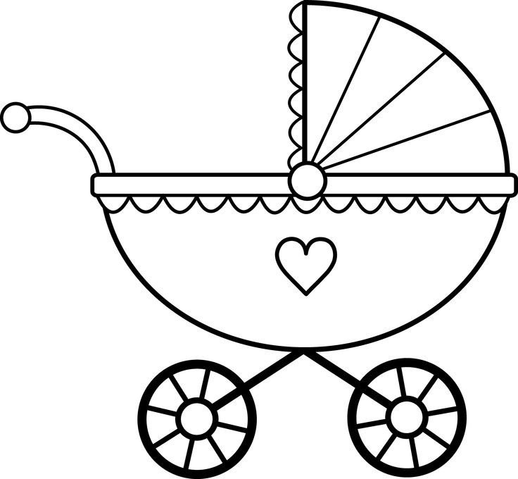 Baby shower clip art black and white - ClipartFox