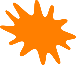 Orange paint splatter clipart
