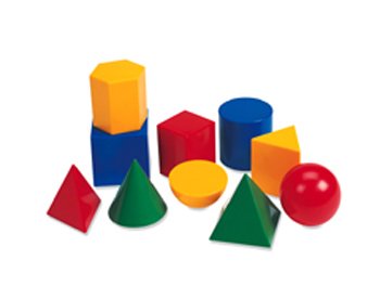 Amazon.com : Large Geometric Shapes 10/Pk 3D : Baby Shape And ...