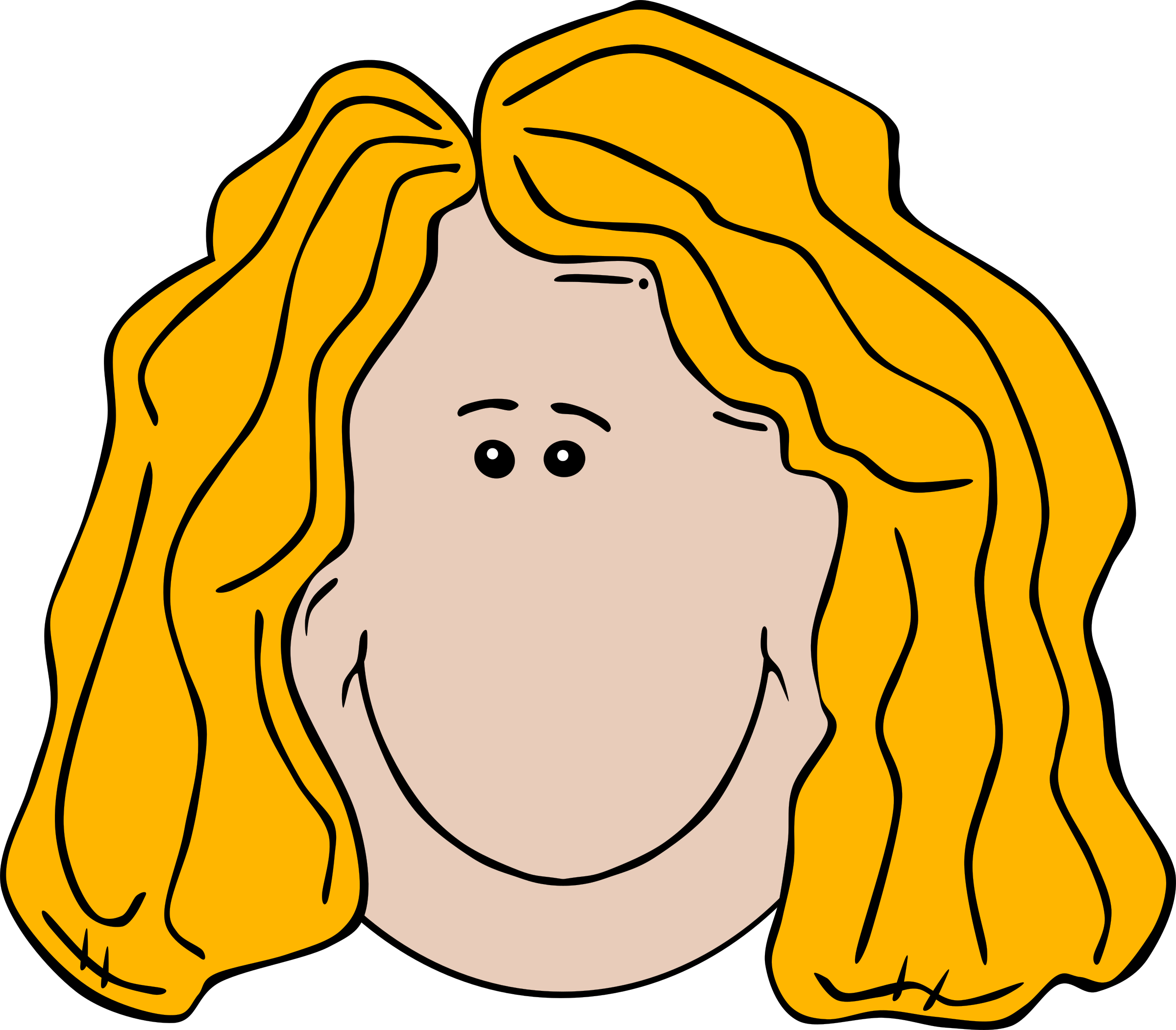Clipart - Lady Face Cartoon