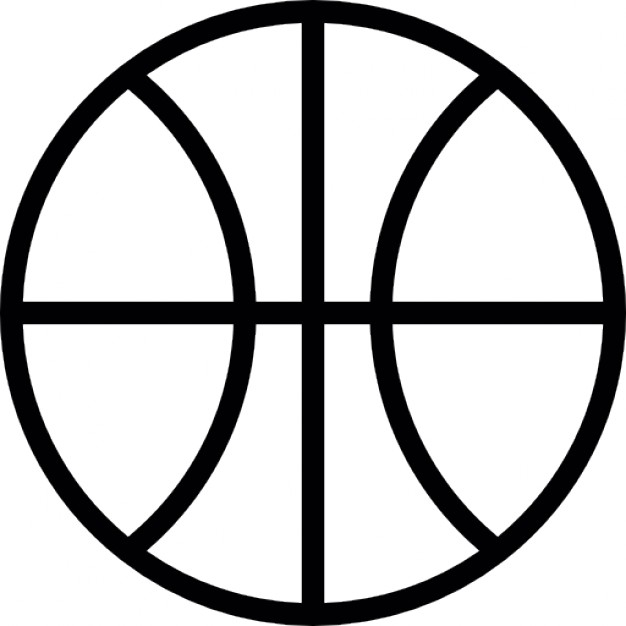 Outline of basketball clipart