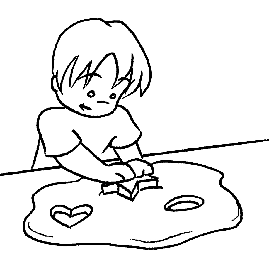Playdough clipart black and white