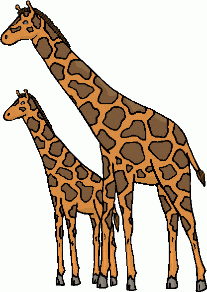 giraffe_&_baby clipart - giraffe_&_baby clip art