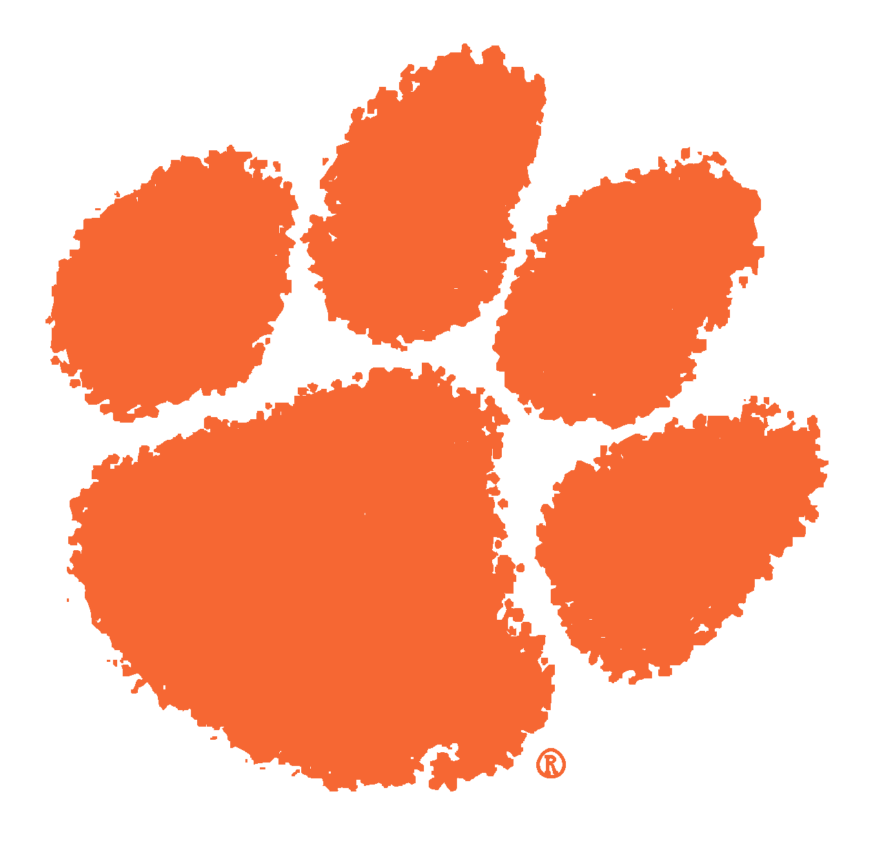 Clemson Paw Stencil