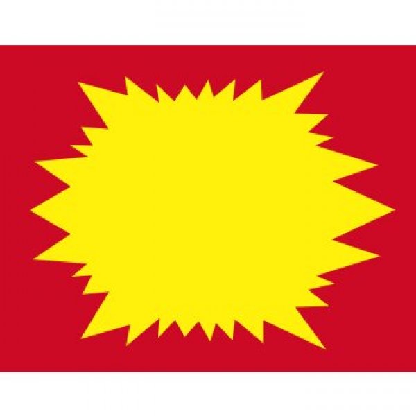 9"x7" Red and Yellow Starburst Shelf Signs-Printed Point of Sale ...