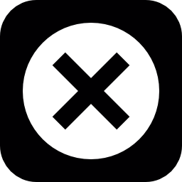 Cross sign in a circle in a rounded square vector icon | Free ...