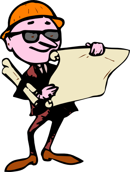 Engineer Cartoon Plans Site Clip Art - vector clip ...