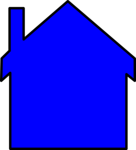 Blue House Logo-gook clip art - vector clip art online, royalty ...