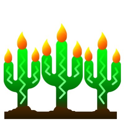 Holiday Clip Art - Saguaro Cactus Menorah
