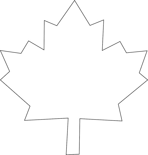 Maple Leaf Outline Coloring Page To Keep Kids Amused On New ...